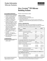 DOW Corning 795 - Data Sheet